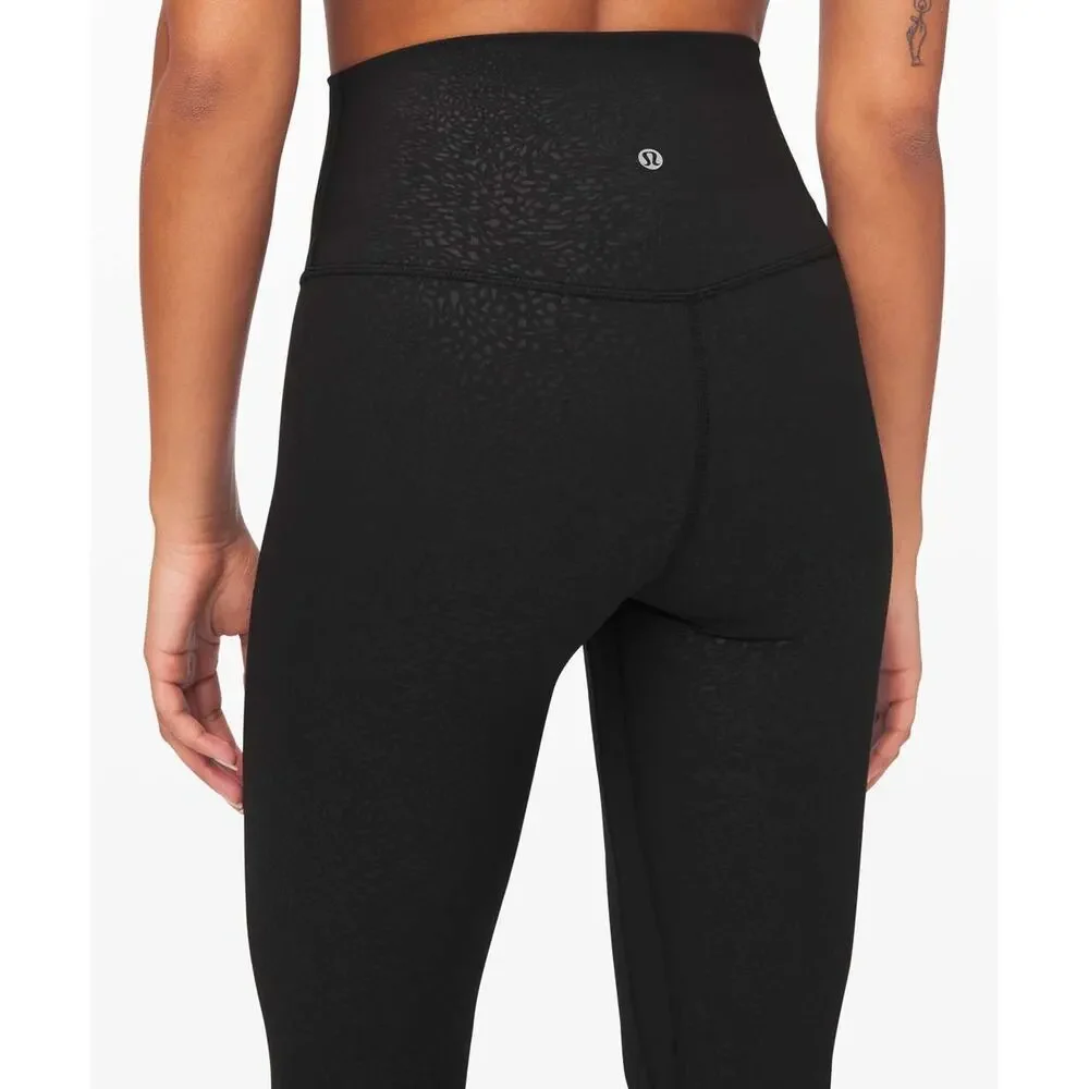 Lululemon Align Crop *21” Polar Shift Emboss Black - Size: 4 - Picture 9 of 11